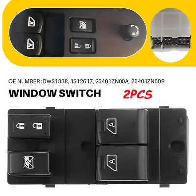 INTERRUPTOR DE VENTANA ELÉCTRICA MAESTRO PARA 2008 2009 2010 2011 2012 2013 NISSAN ALTIMA CUPÉ Foto 1 de 4