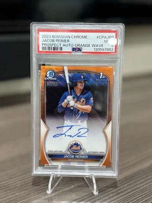 2023 Bowman Chrome Jacob Reimer Auto Orange Wave /25 - Image 1 of 2