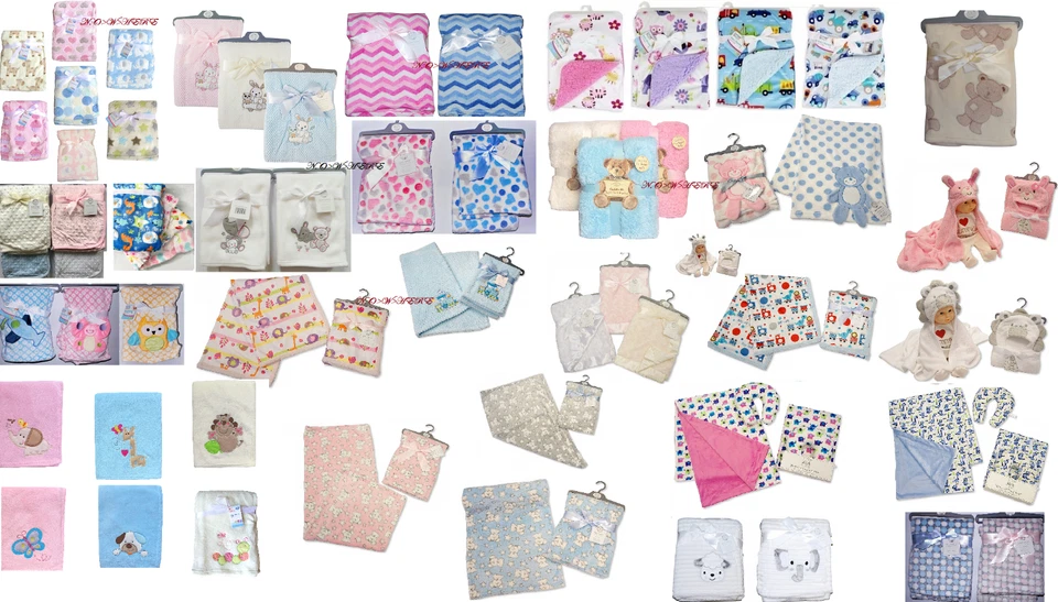 Newborn Baby Soft Fleece Blanket Pram Crib Moses Basket Boy Girl Unisex 0+ Month - Image 1 of 1