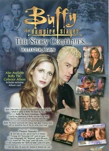 BUFFY THE STORY CONTINUES  TRADING CARD DEALER SELL SHEET  BY IKON  - Picture 1 of 1