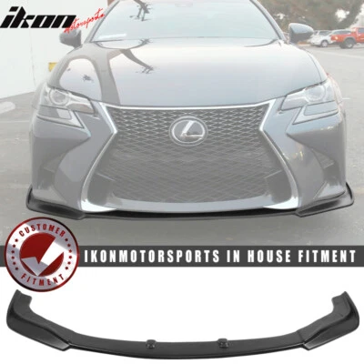 Fits 16-19 Lexus GS350 gs450h Style Front Bumper Lip Chin Spoiler Matte Black PP Foto 1 de 4