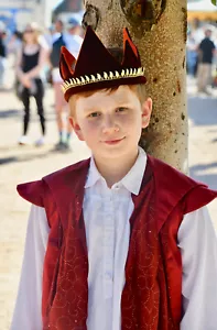 Renaissance Boy Kids Medieval Ren Faire Halloween Costume Sz 10 - Picture 1 of 6