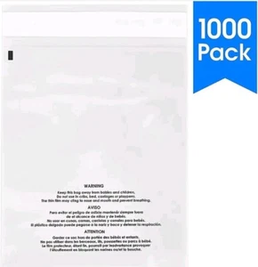 Spartan Industrial || 1000 Count - 6” X 9” Self Seal Clear Poly Bags with Su - Picture 1 of 5
