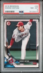 Tarjeta de novato Bowman #49 Shohei Ohtani 2018 RC PSA 8 - Imagen 1 de 2