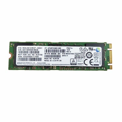Samsung 512GB SATA III 2280 6Gb/s PM871a M.2 Interne SSD 80mm NGFF MZNLN512HMJP - Image 1 of 2