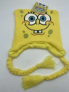 Spongebob Squarepants Tassel Beanie - Brand New with Tags!  Peruvian Braid - Picture 1 of 6