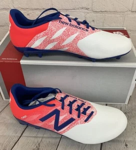 New Balance JSFUDFWO Boy's Soccer Cleats White Red Blue US 5.5 UPC 899116000147 - Picture 1 of 12