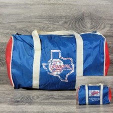 VTG Texas Rangers Souvenir Duffel Bag 16” MLB Stadium Giveaway Dr Pepper 80s 90s