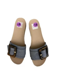 DV by Dolce Vita Cadyn Sandal Denim with Tortoise Shell Buckle Size 8.5🌻 - Picture 1 of 4