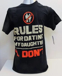 Rules For Dating My Daughter T-Shirt 100% Cotton Black - Picture 1 of 6