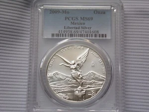 2009-MO PCGS MS69 ONZA .999 SILVER LIBERTAD " Only 6 Coins Graded Higher " - Picture 1 of 4