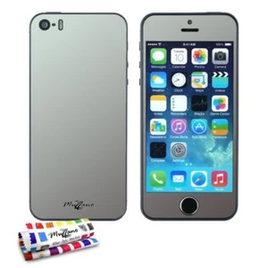 STICKER AUTOCOLLANT iPHONE 5 5S SE DESIGN MAT 3D GRIS FULLBODY - Photo 1 sur 1