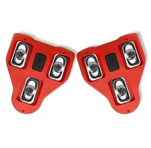 Look-compatible Delta Red Cleats 9º Float for Peloton or classic road bike. NEW - Picture 1 of 3