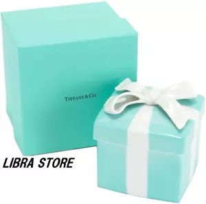 TIFFANY & CO Mini Blue Bow Trinket Gift Box Porcelain EX delivery from Japan - Picture 1 of 6