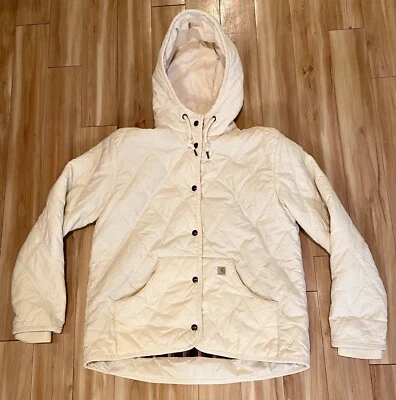Carhartt Quilted Lined Hooded Jacket Youth Girls Size 14-16 Large RN# 14806 - Image 1 of 4