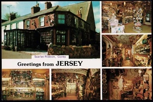 Scarlet Ribbon Gift Arcade Gorey Multi View Jersey Channel Islands Postcard - Picture 1 of 2