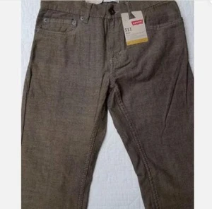 NEW BOYS LEVIS 511 SLIM BROWN JEANS SLIGHTLY TAPERED JEANS 16 REG 91R916 091 - Picture 1 of 1