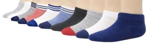 Hanes Low-Cut Socks 10-Pack Infant Toddler Boys Super-Soft Cushioned Stretch - Picture 1 of 5