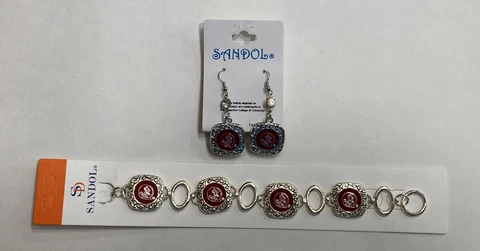 Florida State Seminoles Women's Square Pride Bracelet & Earrings Set, NCAA Cover