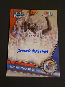 2023-24 Bowman University Jamari McDowell 1st Bowman Prospect Auto Kansas - Picture 1 of 1