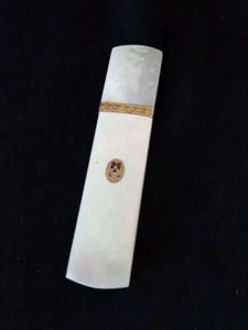 Palais Royal Original Mother Of Pearl 18k Gold c1800 Carved Needle Case French  - Picture 1 of 6