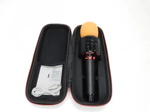 GOODaaa YIIS Portable Wireless Karaoke Microphone 3000mAh Black and Red and Case - Picture 1 of 8