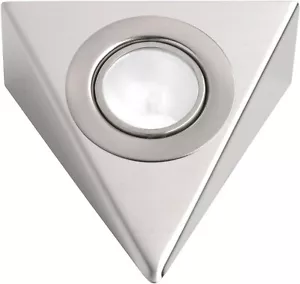 Downlight triangular debajo de la unidad 12v 20w gabinete halógeno acero inoxidable blanco cálido - Imagen 1 de 5