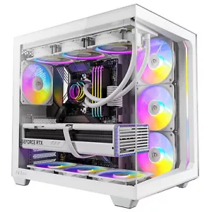 C5 ARGB White, 7 x 120mm ARGB PWM Fans Included, Up to 10 Fans Simultaneously... - Picture 1 of 12