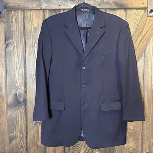 Enzo Tovare Collection Men's 42 100% Wool Suit Jacket - Made In Italy Navy Blue - Picture 1 of 5
