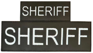 SHERIFF 2 Patch Set OD Green With Ultra Reflective Letters - IR Visible - Picture 1 of 3