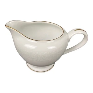 Embassy Touch of Gold Crema Borde Dorado Blanco Floral BONITO - Imagen 1 de 9
