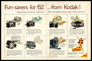 1962 Kodak Automatic 35F Motormatic Retina Reflex III Cameras 2-Page Print Ad - Picture 1 of 1