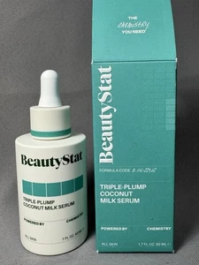 BeautyStat Triple-Plump Coconut Milk Serum 1.7oz 50mL Full Size Beauty Stat NIB - Picture 1 of 4