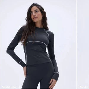 Top manica lunga Adanola Ultimate Seam grigio grafite pietra palestra attiva XXS nuovo con etichette - Foto 1 di 10