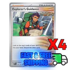 4x Explorer's Guidance 107/131 [Playset] - Prismatic Evolutions - Pokemon TCG x4 - Picture 1 of 1