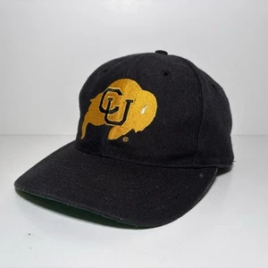 Vintage Colorado Buffaloes Black Embroidered SnapBack Hat By Image OSFA - Picture 1 of 7
