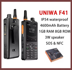 Unlocked F41 4G Android Waterproof Smartphone Walkie Talkie Radio UNIWA NFC - Afbeelding 1 van 12