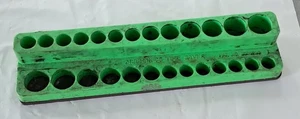 1/4" Deep and Shallow - Magnetic Socket Holder - Green Mac Tools Tool Box - Picture 1 of 8