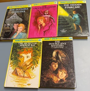 Lot of 5 Nancy Drew Mystery Books By Carolyn Keene Hard Cover, 2, 46,48, 49,50 - Imagen 1 de 19