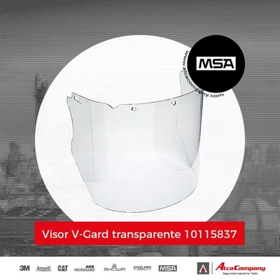 Paquete de 4 viseras MSA Faceshield transparentes, antiniebla/antiarañazos viseras de 8" #18 Foto 1 de 2