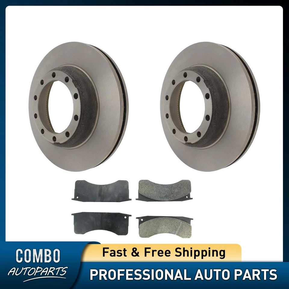 Juego de pastillas de freno de disco delanteras rotor de freno de disco para Chevrolet C7500 Kodiak 2003-2006 Foto 1 de 4