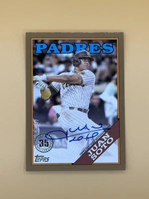 2023 Topps Series 2 Juan Soto 1988 Autograph Gold Parallel #45/50 - Image 1 of 4