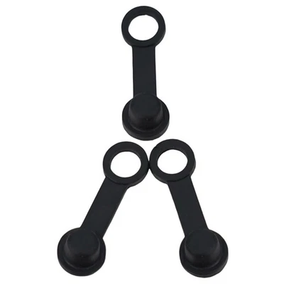 8 Pcs Black Car ATV Caravan Rubber Brake Bleed Nipple Grease Cap Dust Covers - Image 1 of 4
