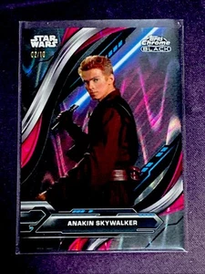 2024 Topps Chrome Black Star Wars #29 ANAKIN SKYWALKER MAGENTA RAYWAVE #02/10 SP - Bild 1 von 2