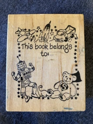 Este libro pertenece a: sello de goma montado de colección Foto 1 de 4