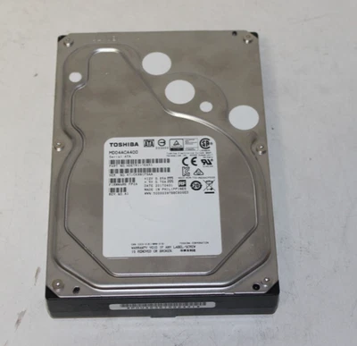 TOSHIBA 4TB MD04ACA400 HDEPQ00GEA51 3.5" SATA 6.0Gb 7200rpm Internal Hard Disk - Image 1 of 3