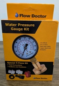 Flow Doctor Wasserdruckprüfer-Set 6-teilig Sanitärwerkzeug Tester - NEU - Bild 1 von 6