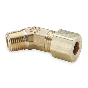 PARKER 179C-6-6 Elbow, 45,Brass,CompxF,3/8In,PK10 1VDL3 - Picture 1 of 1