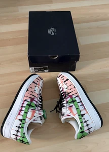 Nike Air Force 1 Low Black Tie Dye Sneaker  Größe 42,5 Neu & OVP + Rechnung - Bild 1 von 8