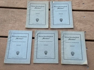 Reform-Sprachmethode Mertner Französisch Deutsch 1920 Booklets II–VI Set - Picture 1 of 7